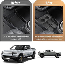 Cargar imagen en el visor de la galería, YEE PIN Upgraded R1T Lower Console Organizer Cup Holder for Rivian R1T R1S R2Center Console Organizer Expanded Cupholders, Lower Storage Organizer Cup Holder for Rivian 2022 2023 2024 Accessories