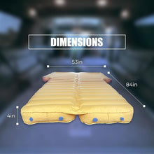Load image into Gallery viewer, Air Bed, Compatible with Rivian R1S and Mercedes EQS, Heavy-Duty Inflatable Backseat Car Mattress with Air Pump and Storage Bag, Camping and Travel Gear, 84x53x4-Inches, Yellow