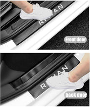 Load image into Gallery viewer, LEXLEY For RIVIAR R1S R1T Carbon Fiber Style Leather Door Sill Protector Anti-Dirty Scuff Plate Cover Guard Sills Protector Trim,Welcome Pedal Protect 4PCS -SLIVER