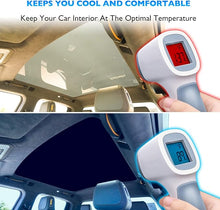 Cargar imagen en el visor de la galería, HANSSHOW Sunshade Glass Roof Sunshade Compatible with Rivian R1T, UV Blocking/Heat Insulation Cover Set Foldable Sun Shade Compatible with Rivian R1T 2022 2023 (1 pcs)((No Needed Clips/Suctions))