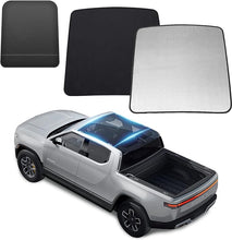 Cargar imagen en el visor de la galería, HANSSHOW Sunshade Glass Roof Sunshade Compatible with Rivian R1T, UV Blocking/Heat Insulation Cover Set Foldable Sun Shade Compatible with Rivian R1T 2022 2023 (1 pcs)((No Needed Clips/Suctions))