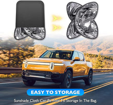 Cargar imagen en el visor de la galería, HANSSHOW Sunshade Glass Roof Sunshade Compatible with Rivian R1T, UV Blocking/Heat Insulation Cover Set Foldable Sun Shade Compatible with Rivian R1T 2022 2023 (1 pcs)((No Needed Clips/Suctions))