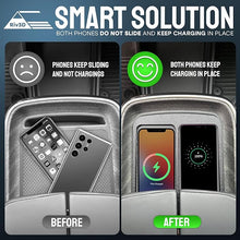 Load image into Gallery viewer, Double Cell Phone Holder for Rivian R1T & R1S - Charge Two Phones with Original Wireless Charging. Simple Installation, No Sliding