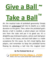 Load image into Gallery viewer, Give a Ball~Take a Ball™ System - ExpertPickleball.com