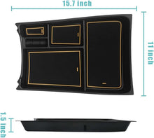 Load image into Gallery viewer, BestEvMod for Rivian R1T & Rivian R1S Lower Center Console Organizer Tray Interior Accessories Storage Box ABS Material with PVC Trim Compatible with Rivian R1T/R1S 2022 2023 2024 Accessories (Yellow)