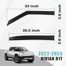 Load image into Gallery viewer, BestEvMod Compatible with Rivian R1T Rain Guards Tape-On Side Window Visor Deflectors Vent Guard Shade R1T 2022 2023 2024