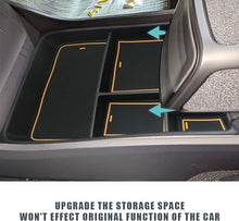 Load image into Gallery viewer, BestEvMod for Rivian R1T & Rivian R1S Lower Center Console Organizer Tray Interior Accessories Storage Box ABS Material with PVC Trim Compatible with Rivian R1T/R1S 2022 2023 2024 Accessories (Yellow)
