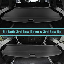 Load image into Gallery viewer, BestEvMod Compatible with Rivian R1S Retractable Trunk Cargo Cover Interior Accessories, Black Rear Trunk Cargo Cover Shield Privacy Cover Compatible with Rivian R1S 2022-2024 Accessories