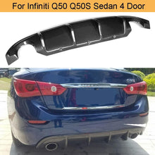 Load image into Gallery viewer, Q50 Rear Bumper Diffuser Spoiler For Infiniti Q50 Q50S Sedan 4 Door Standard Sport 2013 - 2017 Carbon Fiber Rear Lip Spoiler - ExpertPickleball.com