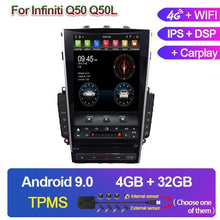 Load image into Gallery viewer, KiriNavi 12.1" Android 10.0 Car Radio Automotivo Auto GPS Navigation For Infiniti Q50 Q50L Car Multimedia Player stereo 4G 2013+ - ExpertPickleball.com