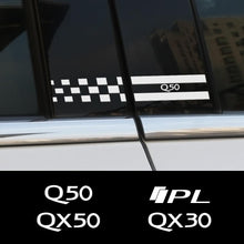 Load image into Gallery viewer, 2PCS Auto Middle Column Decal Car Window B Pillars Sticker For Infiniti Q50 Q30 Q60 Q70 IPL QX50 QX30 QX60 QX70 QX80 Accessories - ExpertPickleball.com
