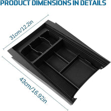 Cargar imagen en el visor de la galería, Center Console Organizer for Rivian Cup Holder - Tesmirror Lower Center Console Organizer Tray for Rivian R1T R1S 2022 2023 2024 Accessories Closed Storage Box ABS Material Dustproof 𝗡𝗲𝘄 𝗠𝗼𝗱𝗲𝗹
