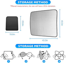Cargar imagen en el visor de la galería, HANSSHOW Sunshade Glass Roof Sunshade Compatible with Rivian R1T, UV Blocking/Heat Insulation Cover Set Foldable Sun Shade Compatible with Rivian R1T 2022 2023 (1 pcs)((No Needed Clips/Suctions))
