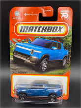 Load image into Gallery viewer, Matchbox Rivian R1T 2022 Collector #38/100 Electric Truck EV Blue
