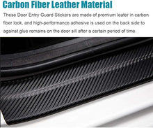 Load image into Gallery viewer, LEXLEY For RIVIAR R1S R1T Carbon Fiber Style Leather Door Sill Protector Anti-Dirty Scuff Plate Cover Guard Sills Protector Trim,Welcome Pedal Protect 4PCS -SLIVER
