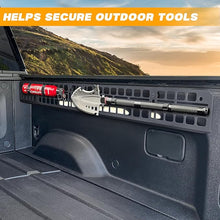 Load image into Gallery viewer, Side Bed Molle System Truck Rigid Molle Panel System Metal Molle Panel Truck Bed Molle Panel Compatible with R1T Accessories 2022 2023 2024 R1T
