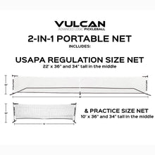 Load image into Gallery viewer, Vulcan Portable Pickleball 2-in-1 Net System - ExpertPickleball.com
