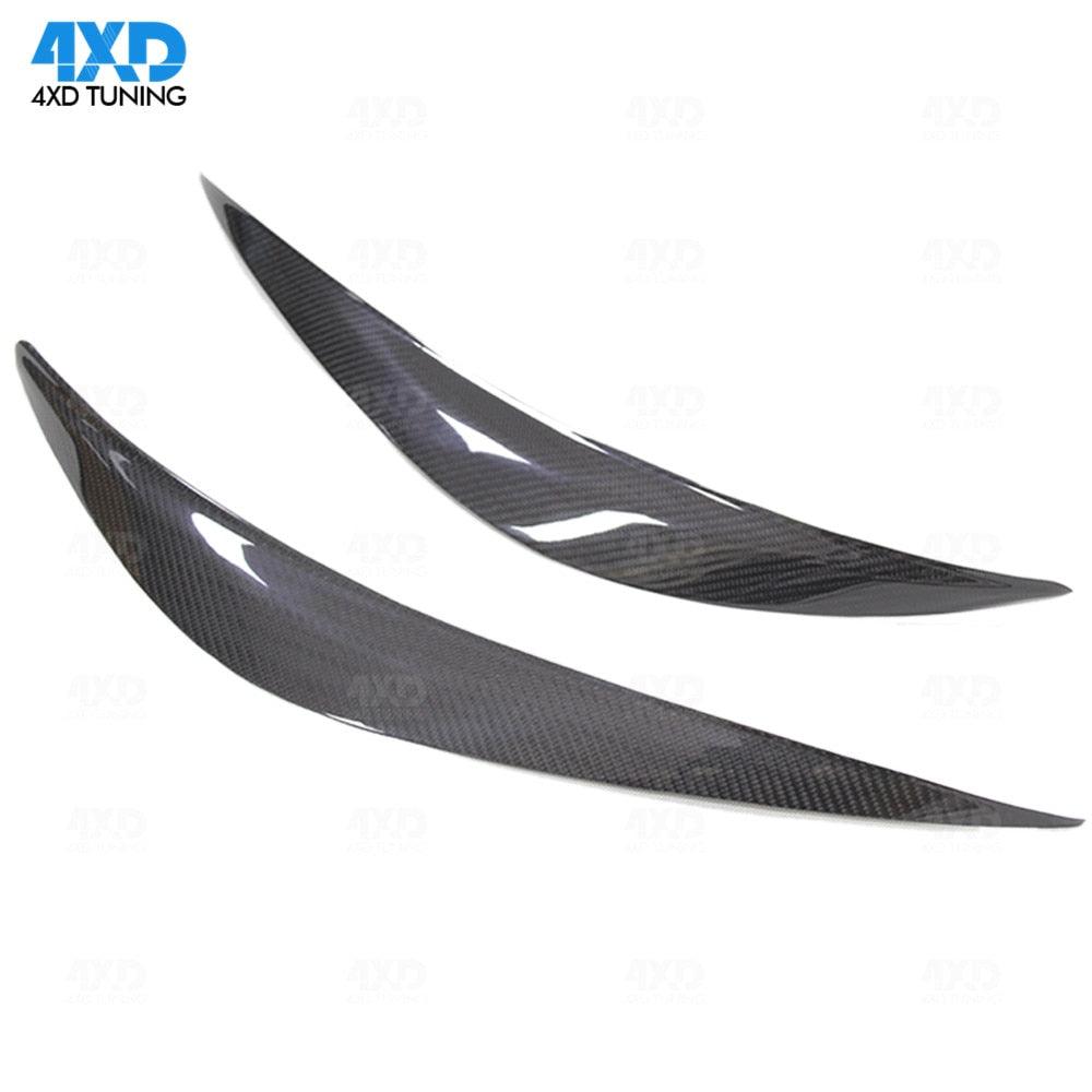 Q50 HeadLight Dry Carbon EyeLid Trim Cover For Infiniti Q50S Lamp eyebrow hood front bumper styling2014 2015 2016 2017 2018 2019 - ExpertPickleball.com