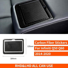 Load image into Gallery viewer, RRX For Infiniti Q50 Q60 QX50 QX60 JX Accessories Carbon Fiber Gear Shift Panel Automotive Interior Trim Start Logo Stickers - ExpertPickleball.com
