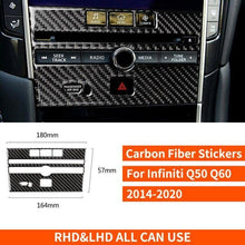 Load image into Gallery viewer, RRX For Infiniti Q50 Q60 QX50 QX60 JX Accessories Carbon Fiber Gear Shift Panel Automotive Interior Trim Start Logo Stickers - ExpertPickleball.com
