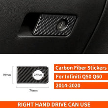 Load image into Gallery viewer, RRX For Infiniti Q50 Q60 QX50 QX60 JX Accessories Carbon Fiber Gear Shift Panel Automotive Interior Trim Start Logo Stickers - ExpertPickleball.com
