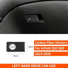 Load image into Gallery viewer, RRX For Infiniti Q50 Q60 QX50 QX60 JX Accessories Carbon Fiber Gear Shift Panel Automotive Interior Trim Start Logo Stickers - ExpertPickleball.com
