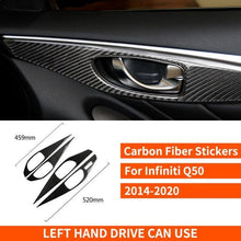 Load image into Gallery viewer, RRX For Infiniti Q50 Q60 QX50 QX60 JX Accessories Carbon Fiber Gear Shift Panel Automotive Interior Trim Start Logo Stickers - ExpertPickleball.com
