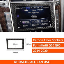 Load image into Gallery viewer, RRX For Infiniti Q50 Q60 QX50 QX60 JX Accessories Carbon Fiber Gear Shift Panel Automotive Interior Trim Start Logo Stickers - ExpertPickleball.com
