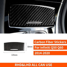 Load image into Gallery viewer, RRX For Infiniti Q50 Q60 QX50 QX60 JX Accessories Carbon Fiber Gear Shift Panel Automotive Interior Trim Start Logo Stickers - ExpertPickleball.com
