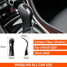 Load image into Gallery viewer, RRX For Infiniti Q50 Q60 QX50 QX60 JX Accessories Carbon Fiber Gear Shift Panel Automotive Interior Trim Start Logo Stickers - ExpertPickleball.com
