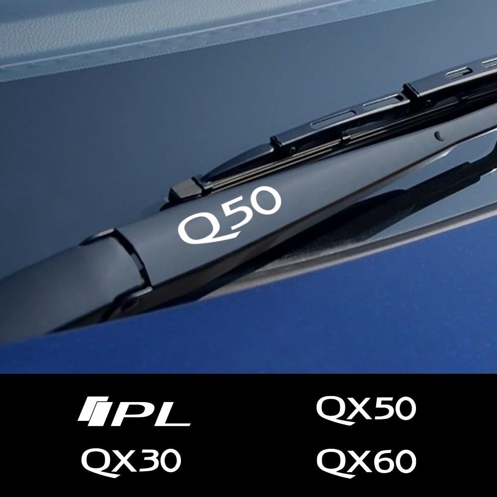 Windshield Wiper Decal Sticker For Infiniti Q50 (Q30 Q60 Q70 IPL QX50 QX30 QX60 QX70 QX80 Car Accessories) - ExpertPickleball.com