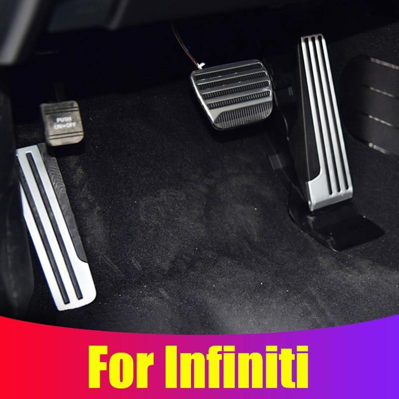Gas Pedal-Brake Pedal-Foot Rest-Pedal Pads Cover AT For Infiniti Q50 (G25 G35 G37 Q50 Q60 EX25 QX50 QX70) - ExpertPickleball.com